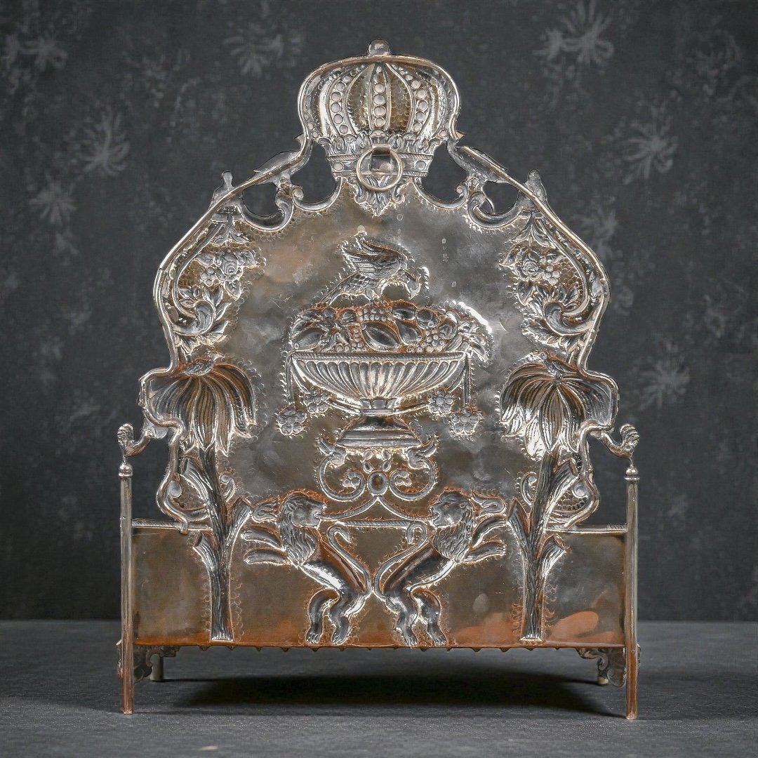 Lampada Hanukkah in Argento - Polonia XIX Secolo -photo-4